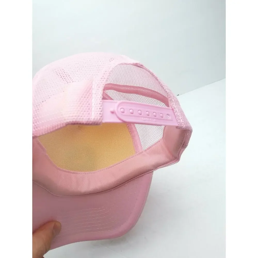 John Deere Snapback Hat Cap Mesh Womens Adult One Size Foam Trucker Pink